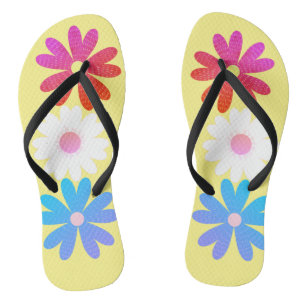 Tongs motifs floraux