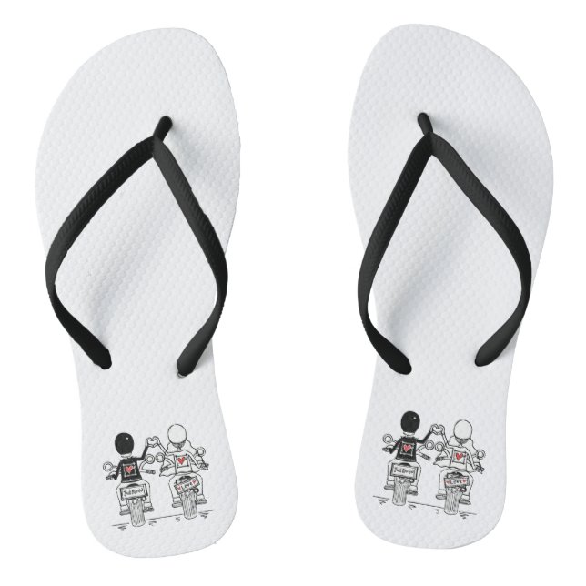 Tongs Moto moto Mariage Flip Flops Plage Chaussures (Semelle)