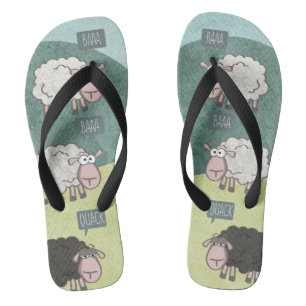 Tongs Moutons drôles rebelles (moutons noirs)