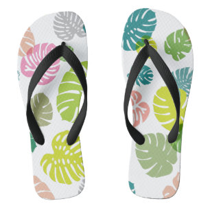 Tongs Multicolor Feuilles tropicaux
