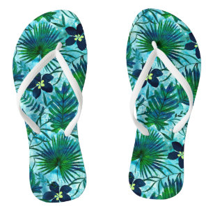 Tongs Nalani Hawaiian Tropical Garden Turquoise