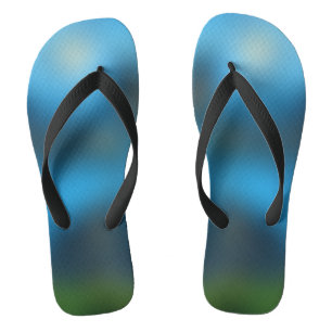 Tongs Nature Bleu Vert Personnalisé Flip Flops Créés