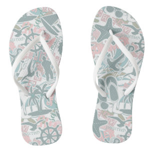 Tongs Nautical Beach Collage