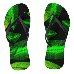 Tongs Neon Green Art Feuille. Acheter maintenant