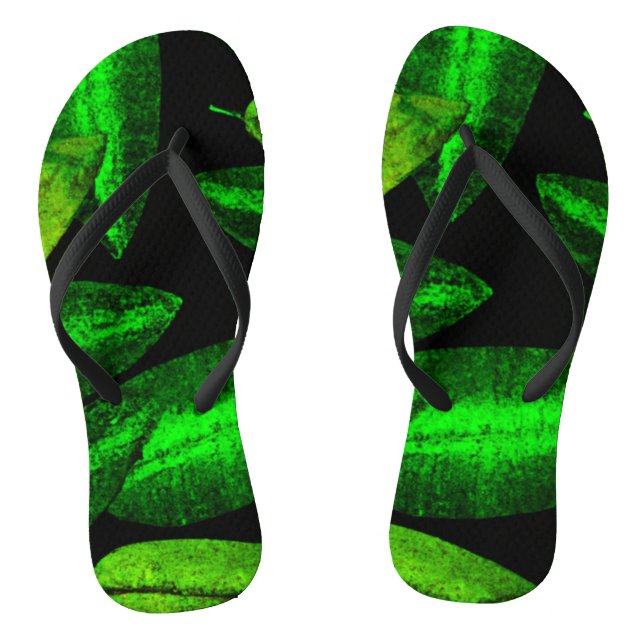 Tongs Neon Green Art Feuille. Acheter maintenant (Semelle)