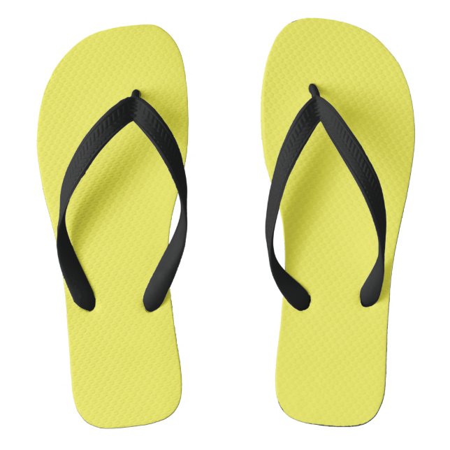 Tongs néon jaune fluorescent citron brillant (Semelle)