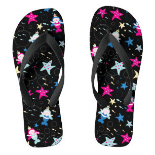 Tongs NEON Mermaid Sea Life Poisson Starfish Fête d'anni