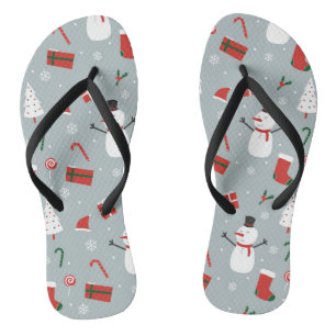 Tongs Noël blanc