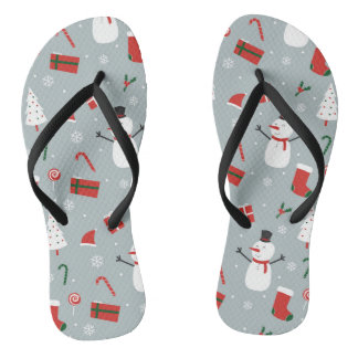 Tongs Noël blanc