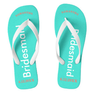 Tongs Nom de la domestique Turquoise Bleu