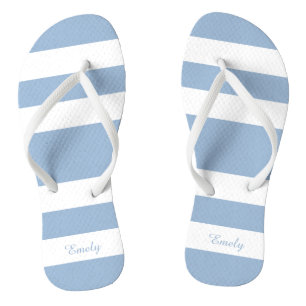 Tongs Nom des bandes bleues modernes