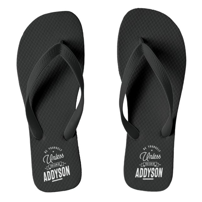 Tongs Nom personnalisé Addyson Anniversaire (Semelle)