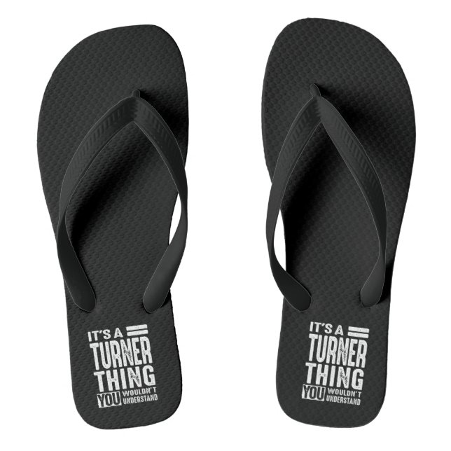 Tongs Nom personnalisé d'anniversaire de Turner (Semelle)