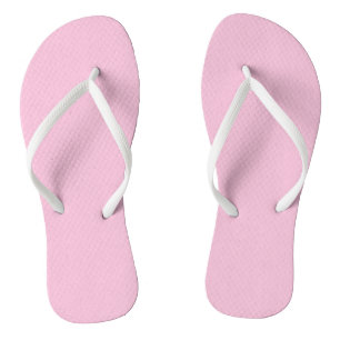 Tongs Nosegay clair rose couleur solide impression, Blus