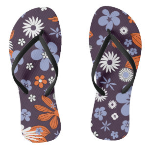 Tongs Nouveau design Floral Indie Flower Dessin Aesth