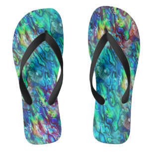 Tongs Nouvelle-Zélande Abalone Paua Shell Motif 1