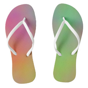 Tongs Nuages de marbre rose bleu et vert