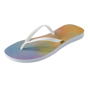Tongs Nuages Marbrés Rose Bleu et Vert