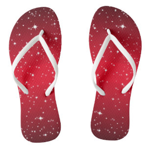 Tongs Nuit étoilée rouge