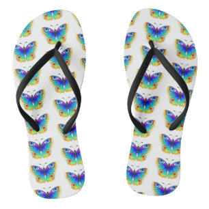 Tongs Oeil de paon arc-en-ciel