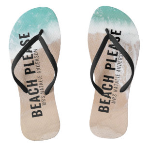 Tongs Offre de plage océanique été drôle typographie
