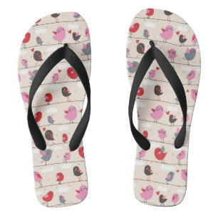 Tongs Oiseaux dans l'amour