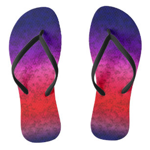 Tongs Ombre bleu-rouge