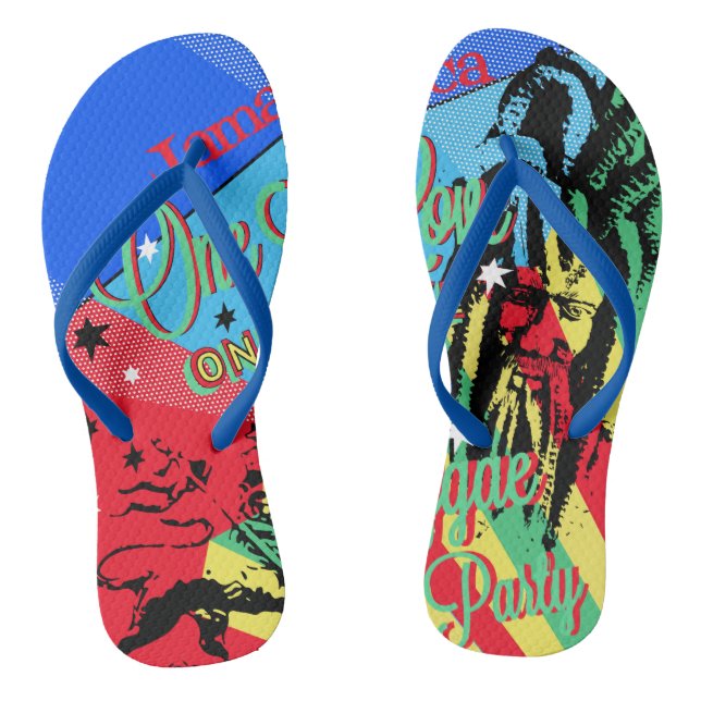 Tongs One Love Reggae Music Rasta Flip Flops (Semelle)