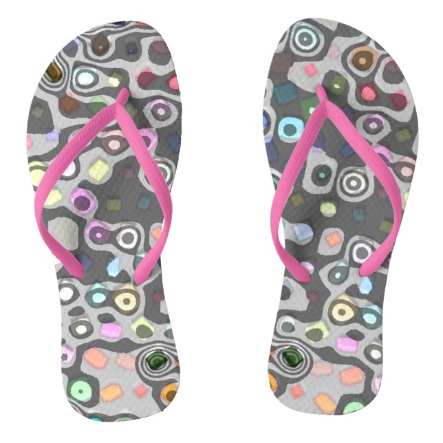 Tongs Ongles à lèvres hippie rose (Semelle)