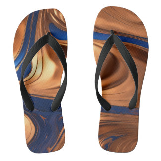 Tongs "Opulence en cérulean : fusion de luxe de Mar bleu