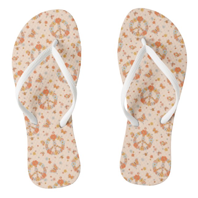 Tongs Orange Peace Floral (Semelle)