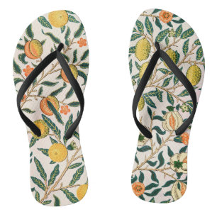 Tongs Ornement blanc grenade de fruit William Morris