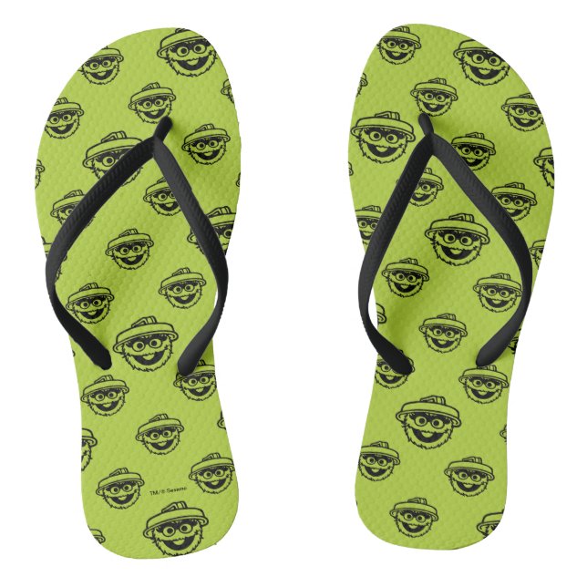 Tongs Oscar le Motif vert du Groupement (Semelle)