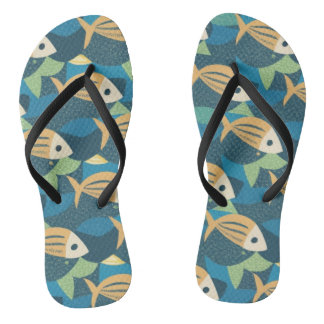 Tongs Paire de tongs, poissons
