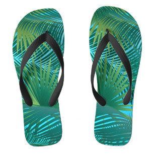 Tongs Palmier Tropical Feuille Jungle Green