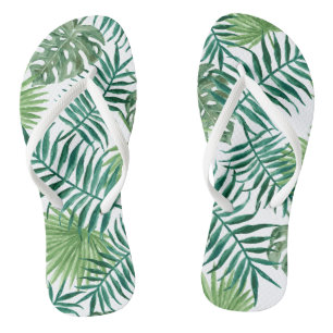 Tongs Palmiers verts tropicaux