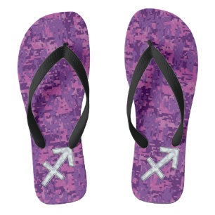 Tongs Panneau Zodiac Pearl Sagittarius Fuchsia Camo numé