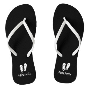 Tongs Pantoufles de flip flop personnalisées de mariage 