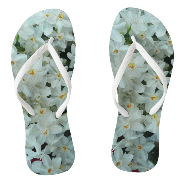 Tongs Paperwhite Narcissus Fleurs blanches délicates (Semelle)