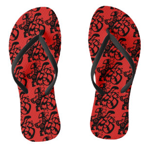 Tongs Papier de chien noir coupé Nouvel An chinois 2018