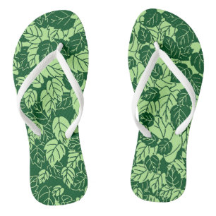 Tongs Papier japonais, émeraude et vert citron
