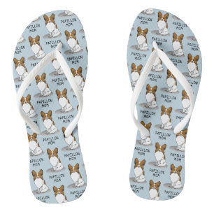 Tongs Papillon Maman Pap Maman (blanc & sable) Mignonne 