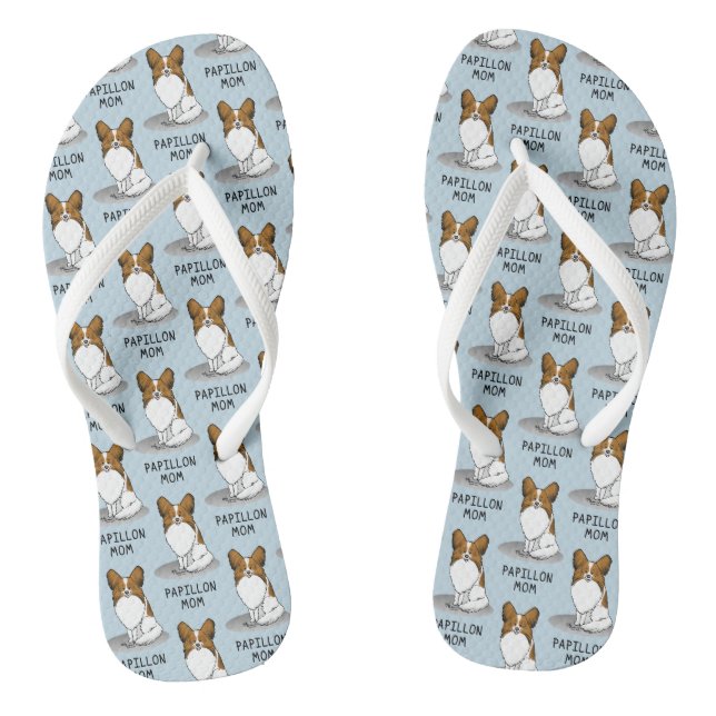 Tongs Papillon Maman Pap Maman (blanc & sable) Mignonne  (Semelle)