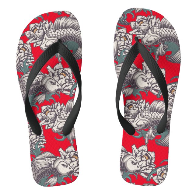 Tongs Papillons japonais Koi Fish (Semelle)