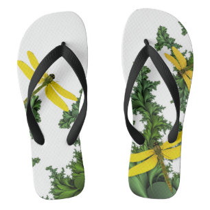 Tongs Papillons jaunes