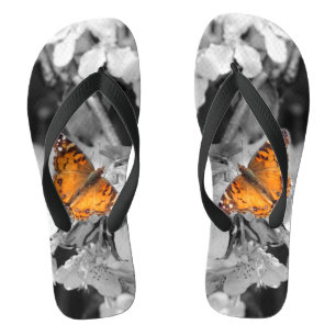Tongs Papillons Lady Américain Sur Flip Flops Blossom