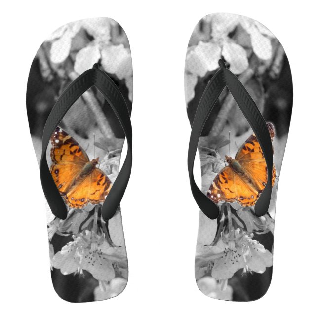 Tongs Papillons Lady Américain Sur Flip Flops Blossom (Semelle)