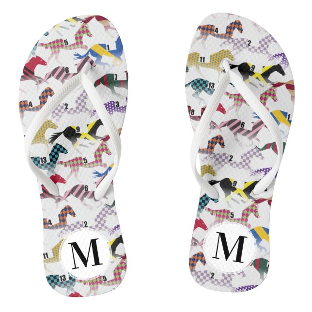 Tongs Partez pour les courses de chevaux Jockey Motif en (Semelle)