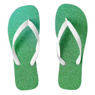 Tongs Parties scintillant à dégradé de chaux vert, paire