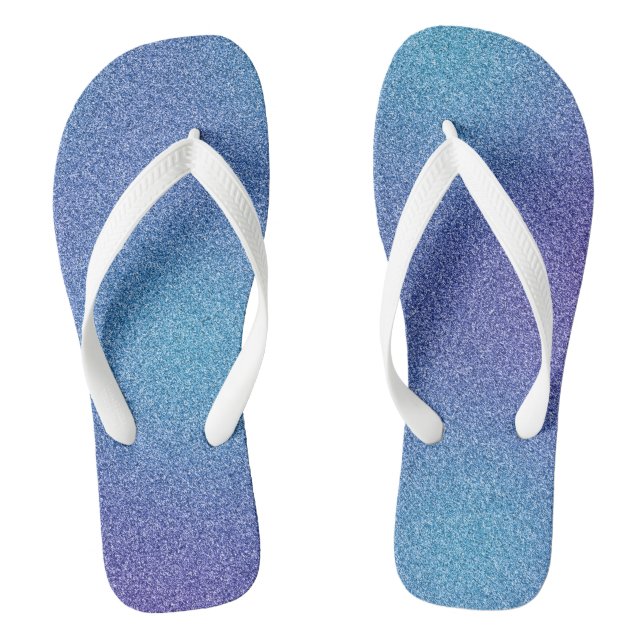 Tongs Parties scintillant de dégradé bleu-violet, paire  (Semelle)